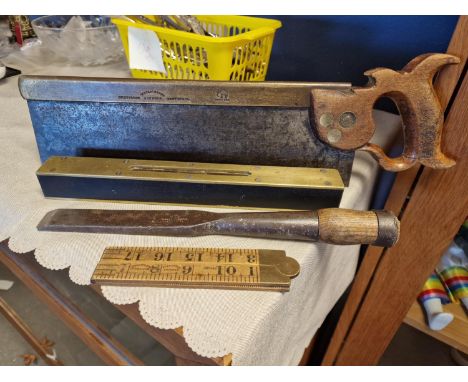 Collection of Branded Woodworking Tools inc Tyzacksons &amp; A Turner Saw, W Marple &amp; Sons
