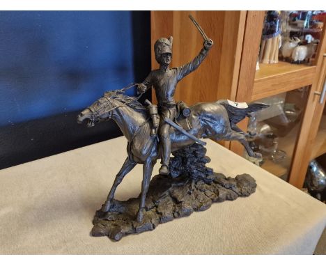 Large DG55 'Scots Grey Takes Base K' Figure of Cavalryman on Horse - height approx 35cm