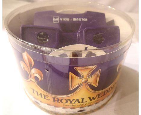 Viewmaster special edition viewer and discs of the Royal Wedding Charles and Diana, 1981. P&amp;P Group 1 (£14+VAT for the fi