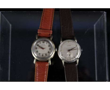 A 1950's Pathe manual wind gents wristwatch plus a 1950's gents Roamer wristwatch