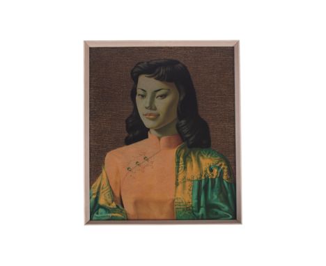 After Vladimir Tretchikoff, vintage colour print, 'Miss Wong'. 60cm x 50cm, in original frame. 