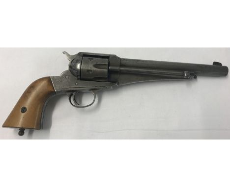 An antique Remington 1875 army revolver c 1876 - 1893. Only produced in 440 Remington and , 44-40 Winchester. This is in the 