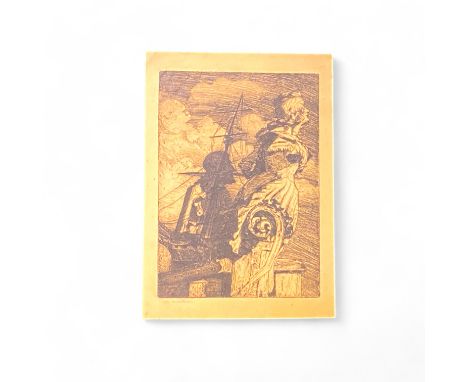 Will Maclean MBE, RSA, RGI, HON D.LITT (Scottish b 1941) signed etching "Gibraltar figurehead" 21cm by 29.5cm
