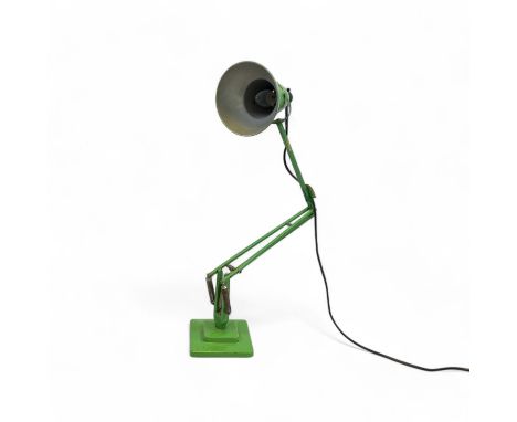 A green painted Anglepoise table lamp, 90cm high
