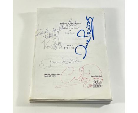 A Lucas film 20th Century Fox STAR WARS script.  The Adventurer of Luke Starkiller as taken from the 'journal of the whills' 