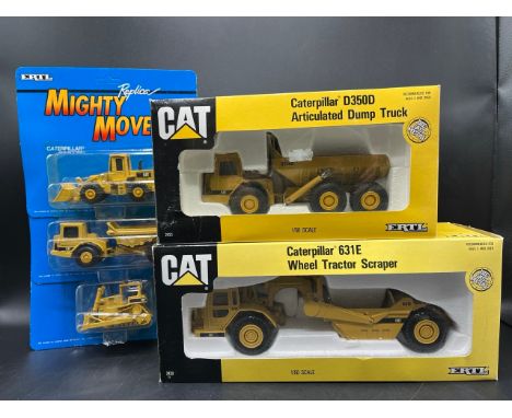 Two ERTL 1:50 Boxed Caterpillar construction vehicles(2100g)Appears undisturbed from packagingERTL 2430 Caterpillar 631E Whee