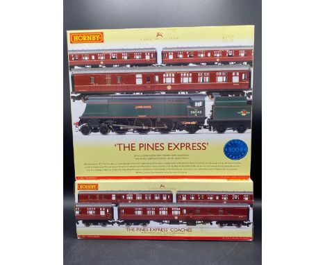 Hornby R2436 'The Pines Express' Train Pack with associated R4229 three car coach pack(1650g)Includes BR 4-6-2 'Combe Martin'