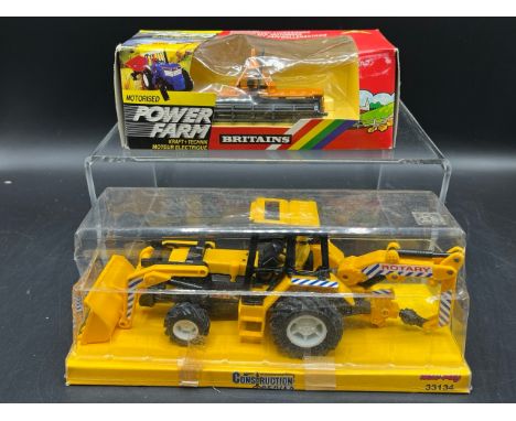 Britains Power Farm 9343 Maschiho Powered Harrow and Construction Series Super friction Tractor 'new ray' 33134(350g)Both app