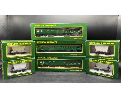 Seven OO Replica Railways boxed rolling-stock, each boxed and appearing unopened, Made in Hong Kong(950g)Includes:- Three Sou