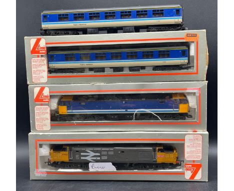 Two OO Lima Diesel Locomotives and two complimenting Trans-Pennine coaches, Tested Runners(1200g)Lima L106307-37063 Class 37 