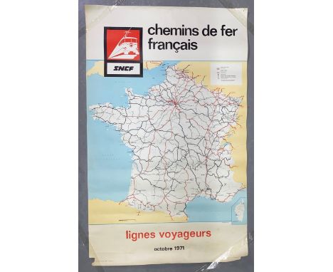 Chemins de Fer Francais Poster SNCF1000mm x 620mmPoster has been stored Rolled.NOTE: Poster has NOT been stuck down for photo
