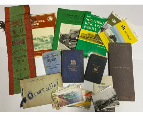 Railway Memorabilia including Cruchley's Railway & Telegraphic County Map of Somerset, The Official Illustrated guide to the 