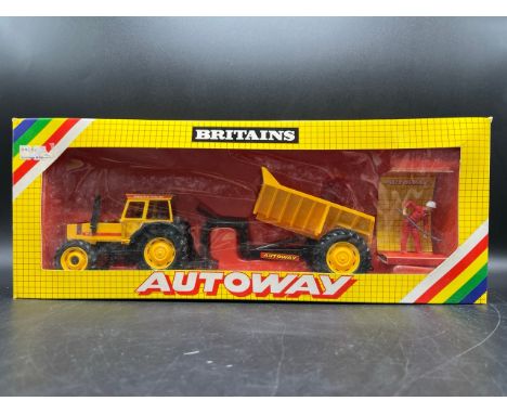 Britains Autoway 9881 Deutz Tractor and Rear Dump(450g)Appears undisturbed from packagingBox showing shelf wear - Condition -