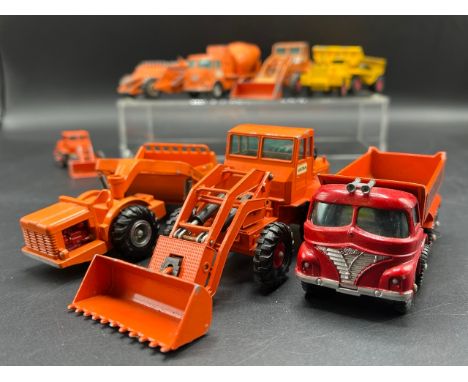 Seven Matchbox Series Kingsize by Lesney construction vehicles, un-boxed(1100g)Matchbox King Size K1 Foden Hoveringham Tipper