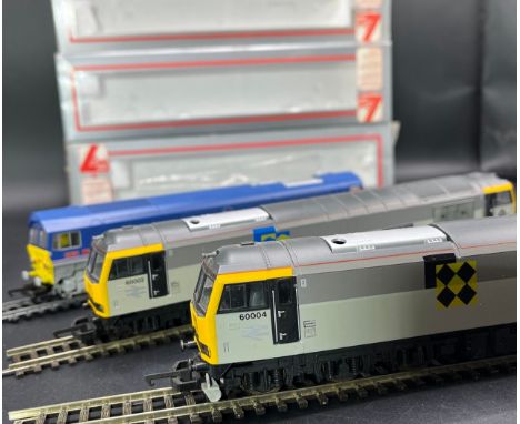 Three Lima Boxed Diesel/Electric Locomotives Tested Runners(1400g)Lima L205022 Class 60 60004 'Lochnagar' in Railfreight Coal