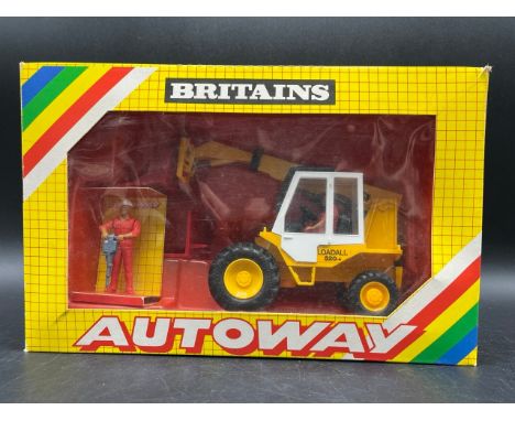 Britains Autoway 9814 JCB Digger with man(250g)Appears undisturbed from packagingBox showing shelf wear - Condition - Models 