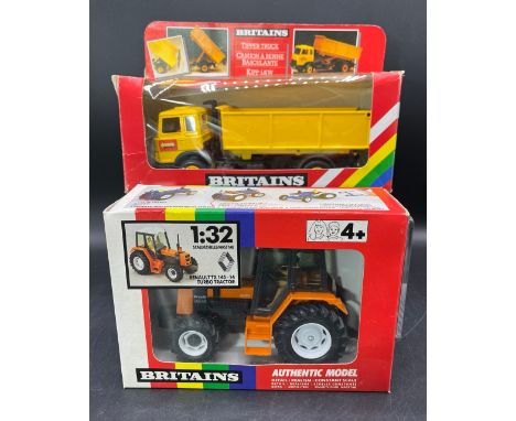 Britains 9583 Tipper Truck and 9518 Renault TX 145-14 Turbo Tractor(850g)9518 Tractor appears undisturbed from packaging9583 