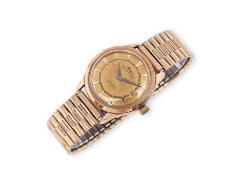 A VINTAGE RADO PRESIDENT DATE AUTOMATIC WATCH
Case no 561018, 14K gold plated case with stainless steel back, gilt pie-pan di