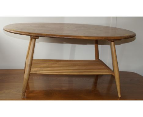 Ercol coffee table with magazine shelf