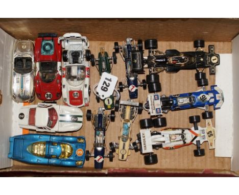 Twelve Corgi Toys racing and sports cars, including Lotus Climax Formula 1, circa 1960-70s none boxed