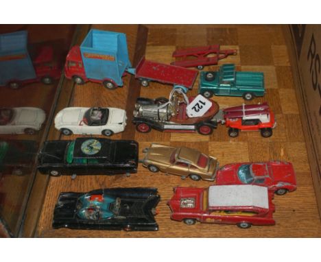 Ten Corgi toys TV and film related vehicles including Chitty Chitty Bang Bang, none boxed circa 1960-70s