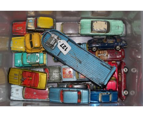 Twenty Corgi toys including Big Bedford Tractor Unit with Carrimore Low Loader circa 1950-60s none boxed