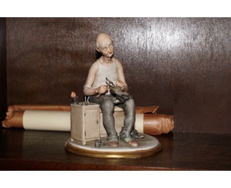 Capodimonte porcelain model of The Shoemaker by Cappe with certificate