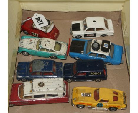 Ten Corgi toys including BMC Mini Cooper S circa 1960-70s, none boxed