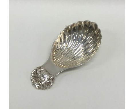 A modern silver caddy spoon. Birmingham. By AE Jones. Approx. 18 grams. Est. £30 - £40.