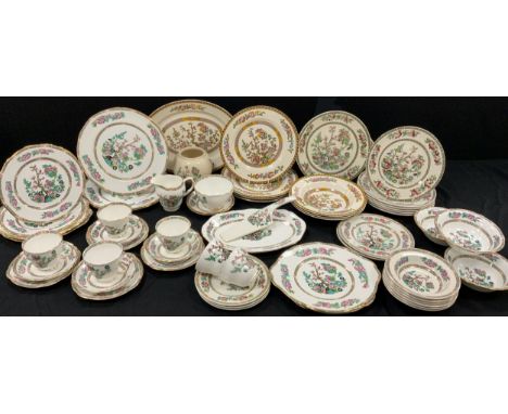 A Collection of Indian tree pattern, and various other patterns including Washington, Sadler, Maddock - dinner plates, dishes