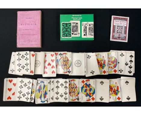 Playing Cards - 19th century french cards, full set 52 cards, 1853; games of patience, by Madame de F***, 1862 edition, trans