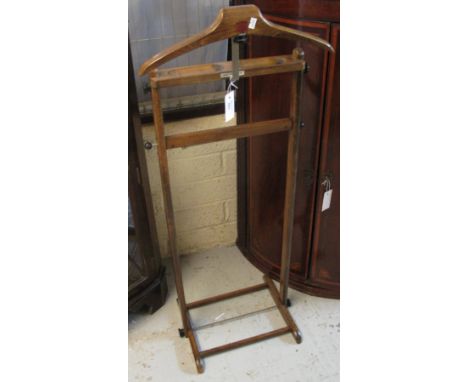 Vintage mahogany clothes hanger or rail.