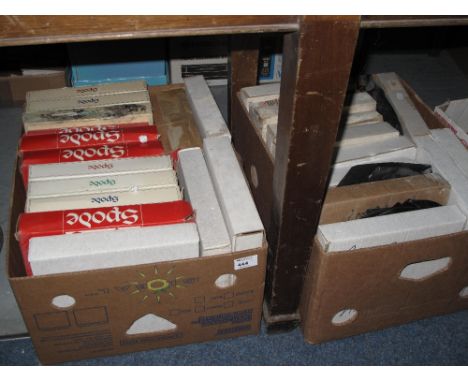 Two boxes of assorted mainly boxed collectors plates to include Spode etc. (2)