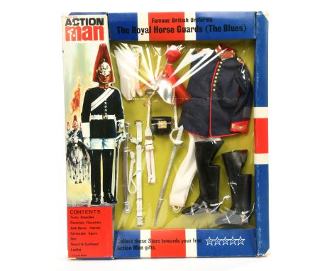 Palitoy Action Man Vintage Famous British Uniforms - 34127 The Royal Horse Guards "The Blues" comprising plumed helmet, tunic