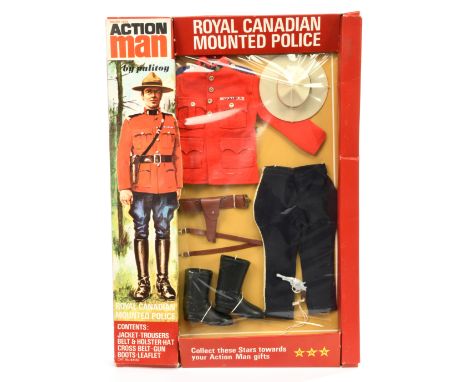Palitoy Action Man Vintage 64150 Royal Canadian Mounted Police, comprising Jacket, Trousers, Belt, &amp; Holster, Hat, Cross 
