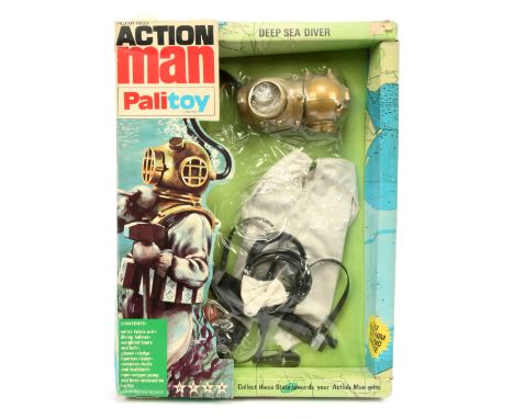 Palitoy Action Man Vintage 34506 Deep Sea Diver, comprising Fabric Suit Suit, Diving Helmet, Weighted Boots &amp; Belt, Glove