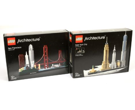 Lego Architecture Pair (1) 21028 New York City USA (2) 21043 San Francisco California USA - within Good Plus to Excellent sea