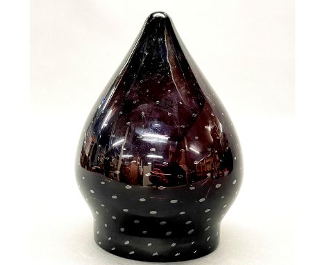 A large hand made amethyst glass lamp shade, probably Whitefriars, H. 24cm.