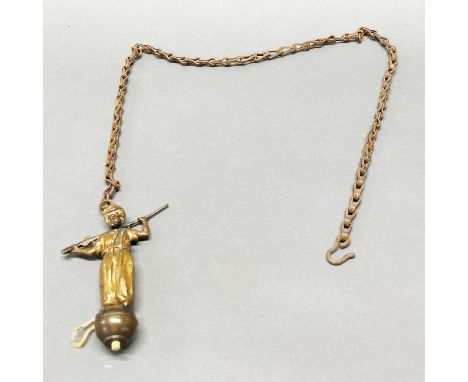 An early 20thC cold painted Vienna bronze light switch of an Arab holding a gun with remnants of original wiring, figure H. 1
