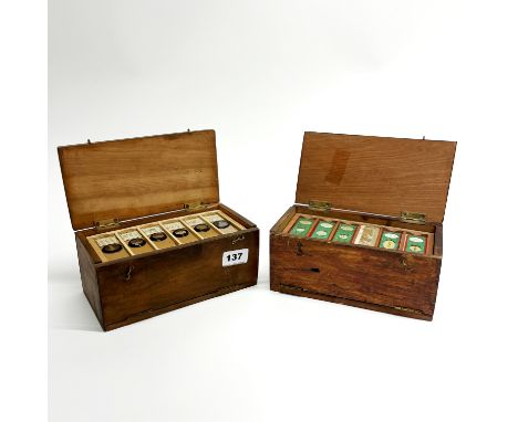 An extensive collection of 19thC botanical microscope slides.
