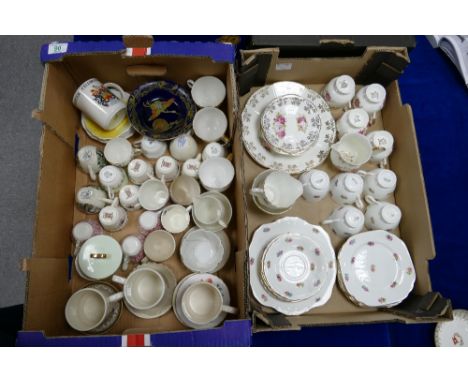 A mixed collection of tea andchina ware including early Spode Mandalay items, Zena and English branded part floral tea sets e