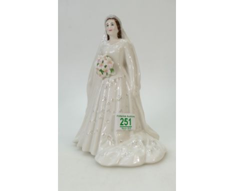 Royal Worcester figure Her Majesty Queen Elizabeth II. HRH The Duke of  Edinburgh Diamond wedding Anniversary 