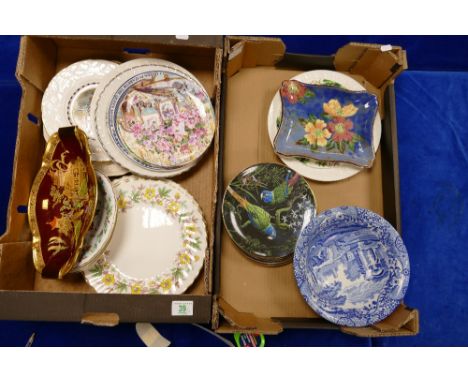 A mixed collection of ceramic items to include Spode, Royal Doulton and Carltonware damaged plates together with decorative W