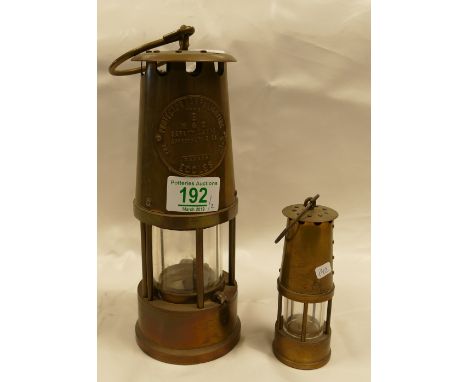 Eccles Type 6 M&amp;Q miners lamp and similar smaller item(2) 