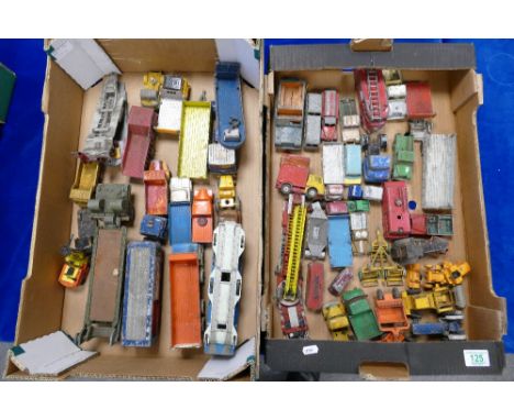 A collection of Corgi and Dinky commercial vehicles in varying states of repair(2 trays) 