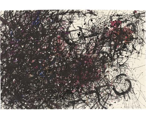 (See English version below)Ohne Titel. 1955/68Mischtechnik auf Velin.  38,2&nbsp;×&nbsp;55,9&nbsp;cm ( 15&nbsp;×&nbsp;22&nbsp