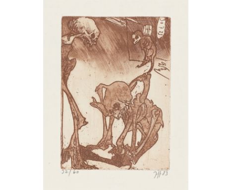 (See English version below)„Nihil ut umbra“. 198325 Radierungen auf verschiedenen Papieren.  Jeweils 16&nbsp;×&nbsp;11,5&nbsp