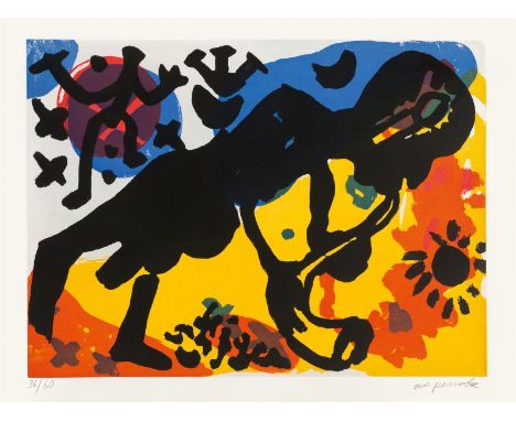 (See English version below)Ohne Titel. 1990Farbaquatinta auf Velin.  65,5&nbsp;×&nbsp;89,5&nbsp;cm (76&nbsp;×&nbsp;106,6&nbsp