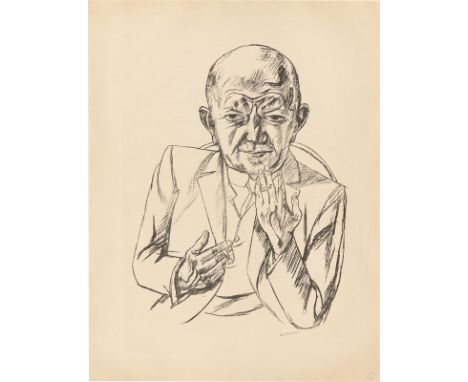 (See English version below)„Bildnis Dr. Weidner“. 1921Lithografie auf Papier.  54&nbsp;×&nbsp;41&nbsp;cm (72,8&nbsp;×&nbsp;55