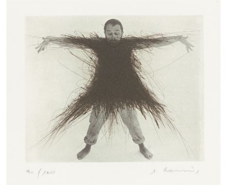 (See English version below)Ohne Titel. Um 1973/74Kaltnadel über Zinkklischee auf BFK Rives-Velin.  26&nbsp;×&nbsp;31,7&nbsp;c